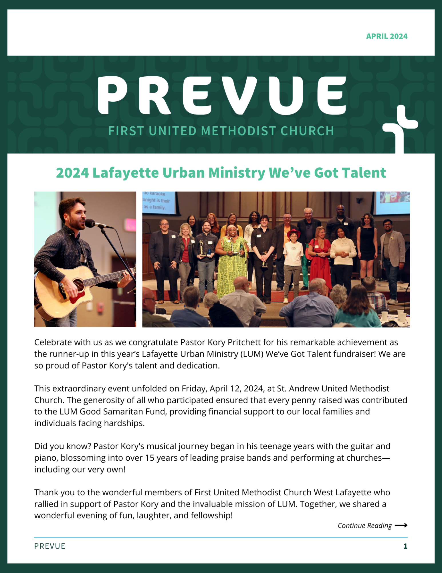April 2024 Prevue First United Methodist Church